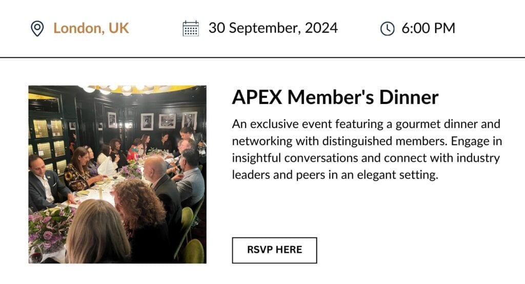 APEX Member's Dinner_30th Sep 2024